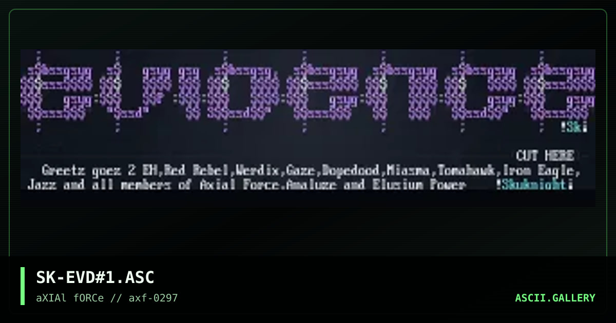 EViDENCE - logo, by skyknight, 1997