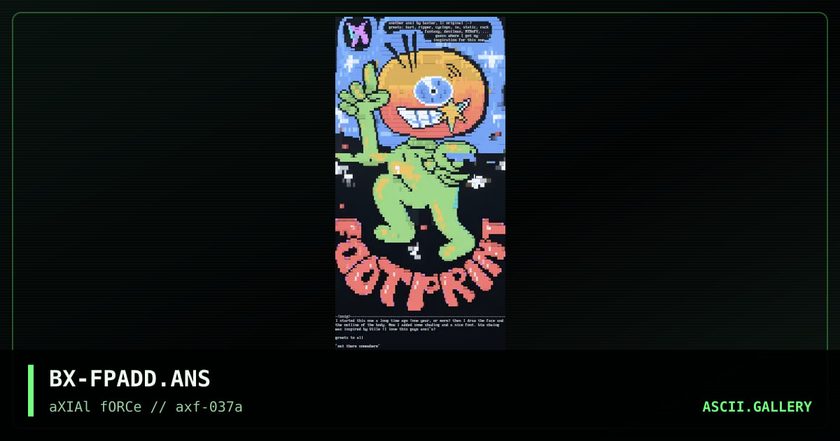 footprint, by baxter, 1997