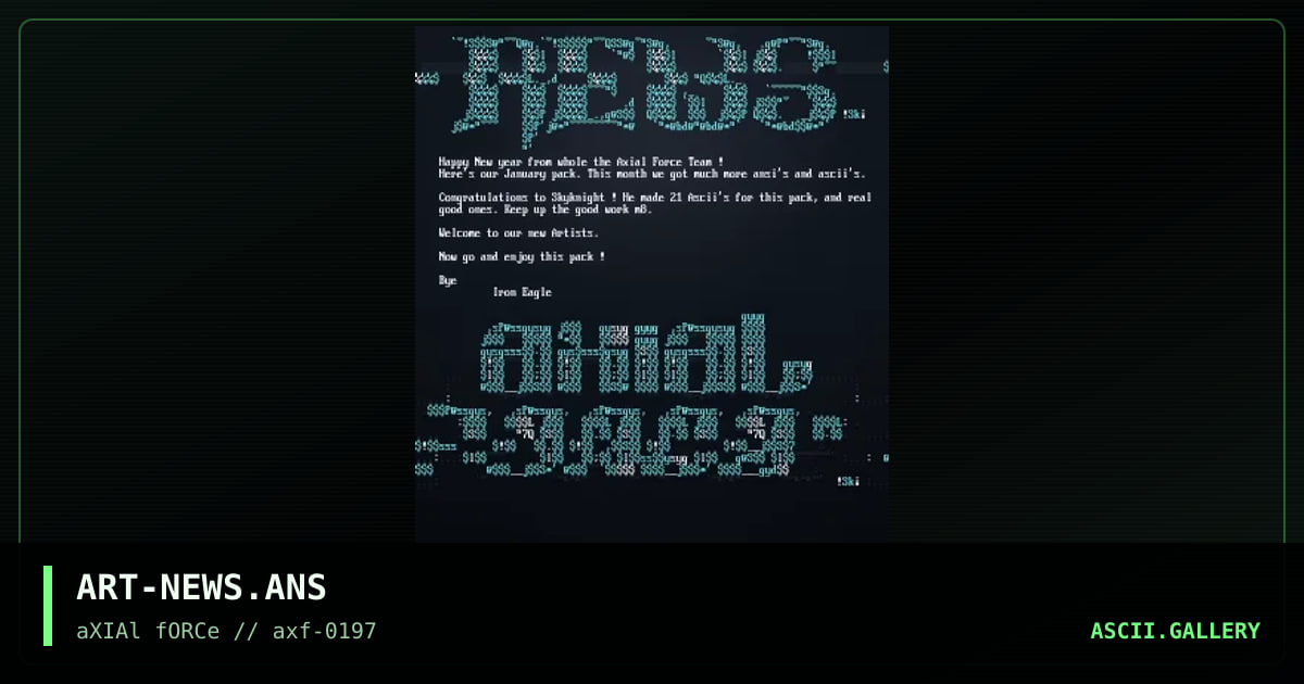 ART-NEWS.ANS, by skyknight, axial force, 1997