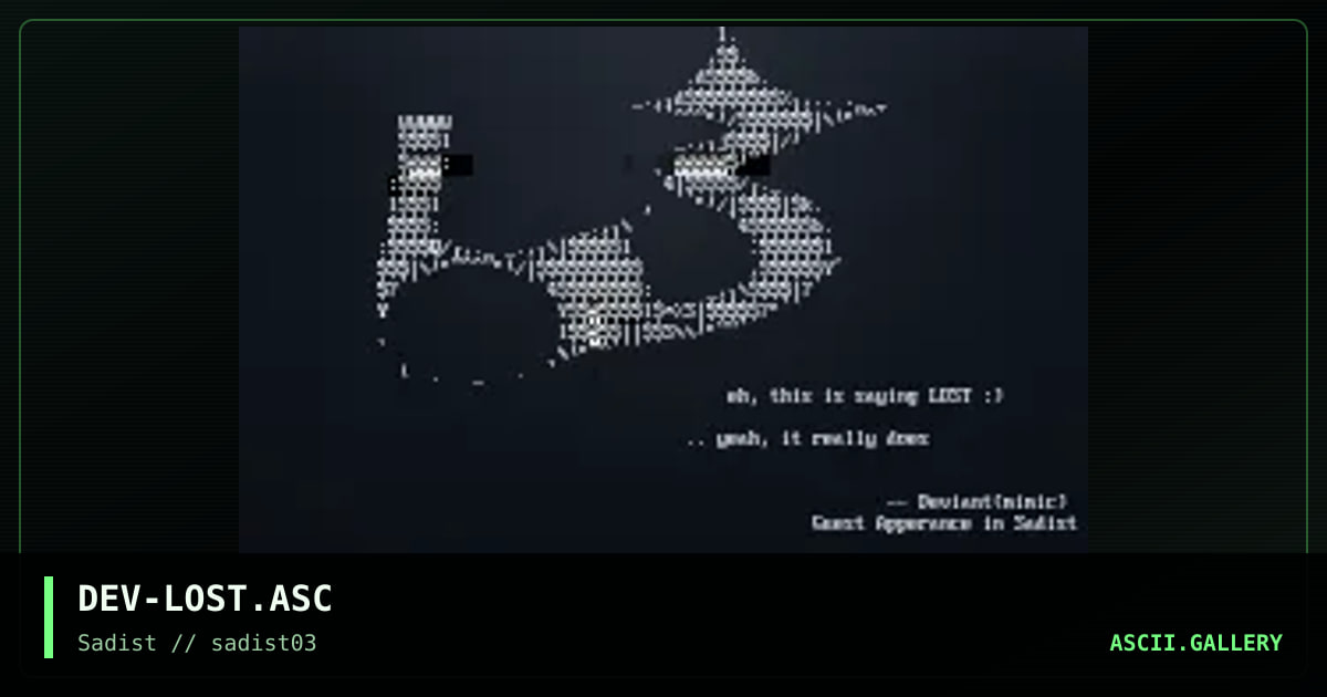 lost, by deviant, 1999