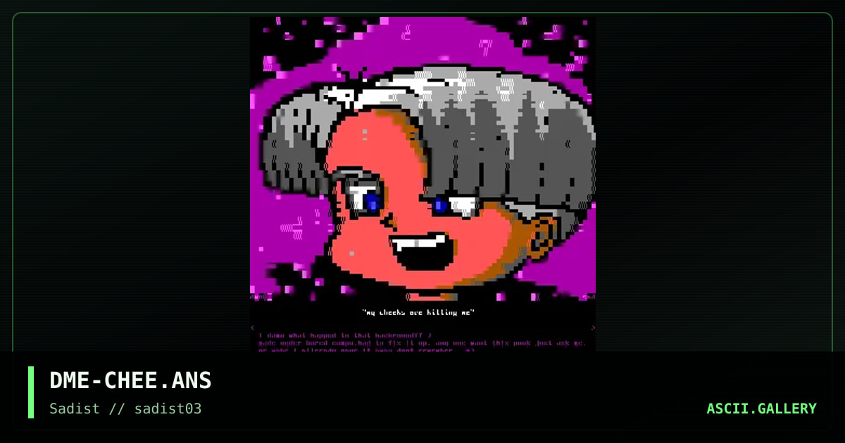cheek, by damien, 1999