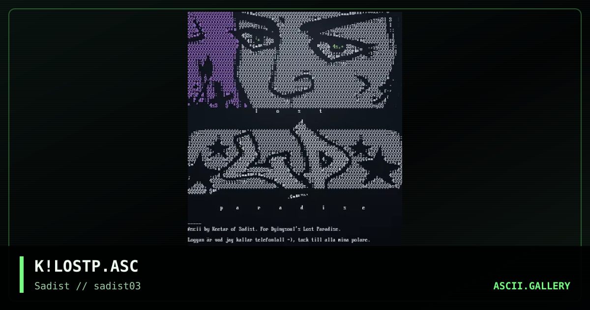 K!LOSTP.ASC, by keetar, 1999