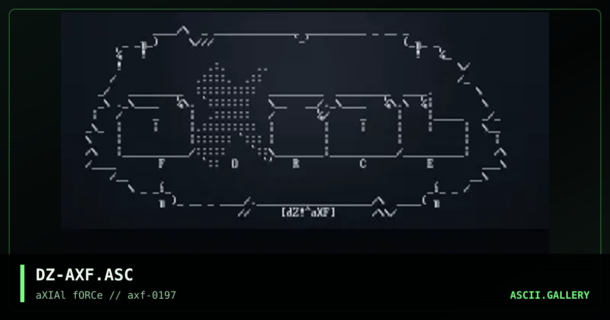Axial Force aSCii, by dezeit, 1997