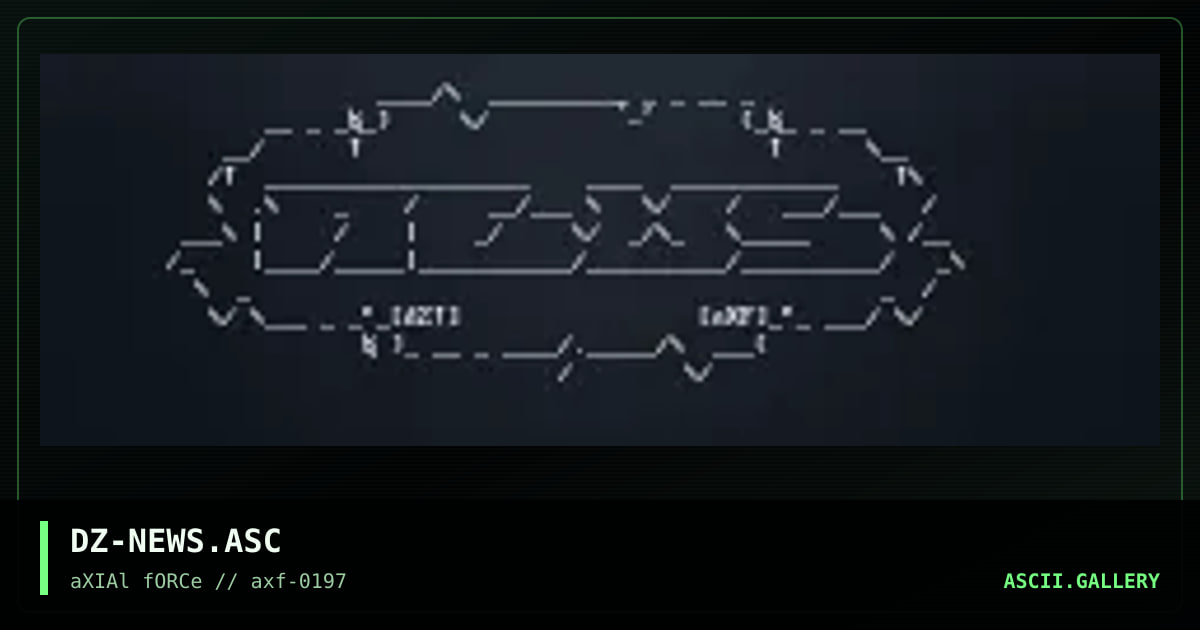 News aSCii, by dezeit, 1997
