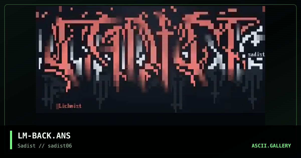 Sadist, by lichmist, 2007