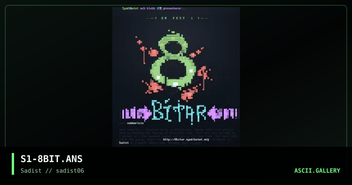 S1-8BIT.ANS, by somberlain, 2007