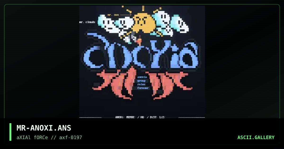 anoxia group logo, by minotaur, 1997