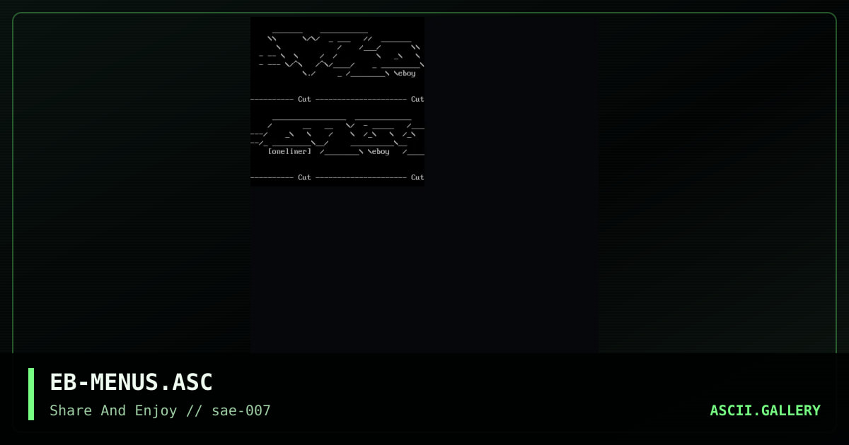 EB-MENUS.ASC, by eboy, 2001