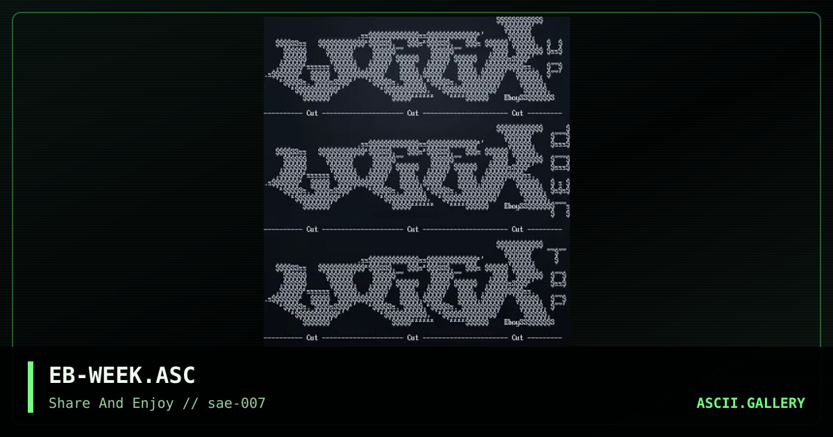 EB-WEEK.ASC, by eboy, 2001