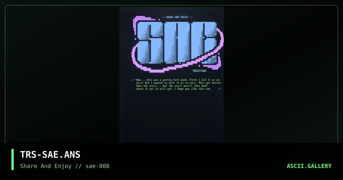 TRS-SAE.ANS, by tross, 2001