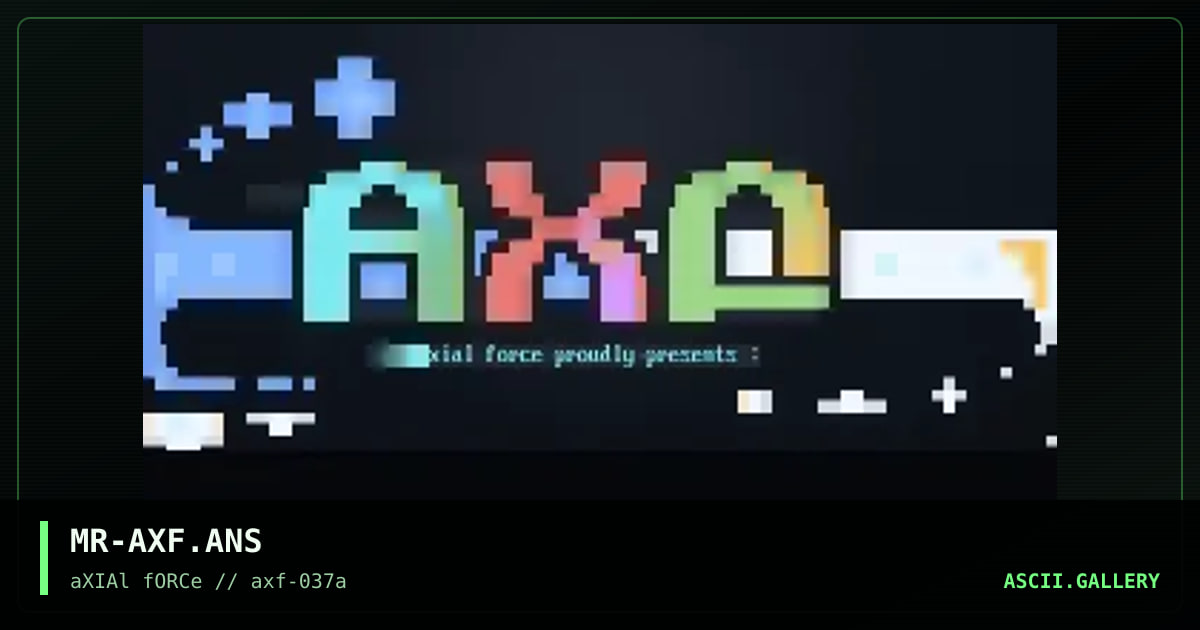 axf logo, by minotaur, 1997