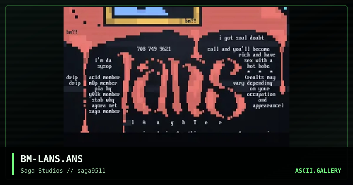 Lan's Laughter, by bedlam, 1995