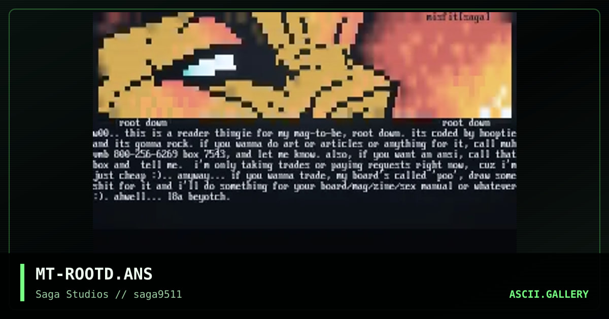 Root Down, by misfit, 1995