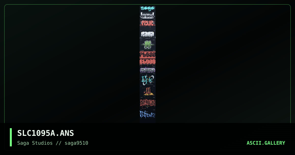 Saga logo Cluster A, by number 28, apox, cybernary, diehard, ellisdee, 1995