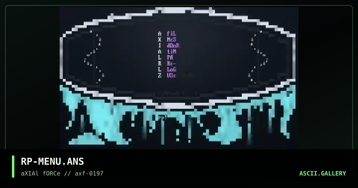 RP-MENU.ANS, by raptor, 1997