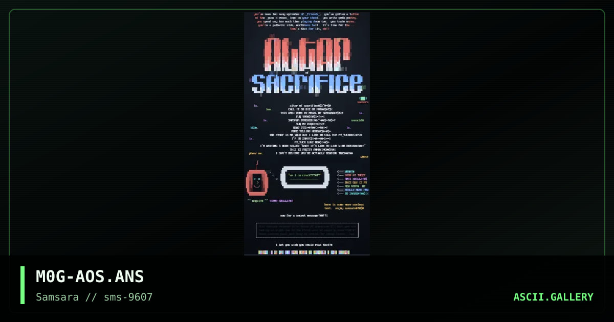 Altar Of Sacrifice, by mogel, 1996
