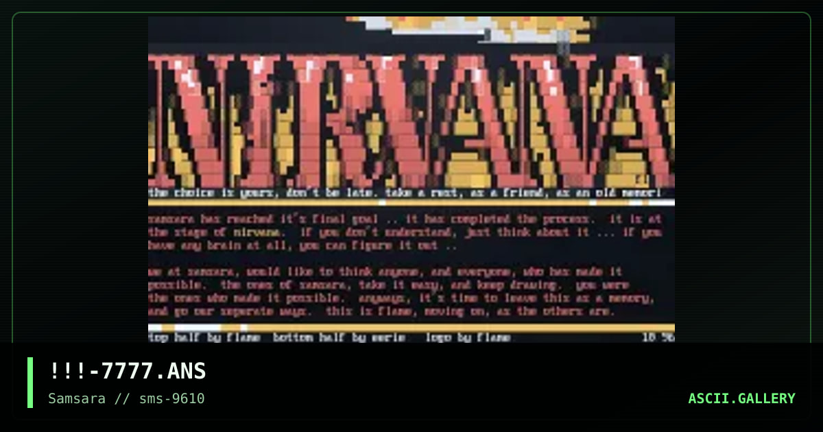 Samsara -> Nirvana, by flame, eerie, 1996