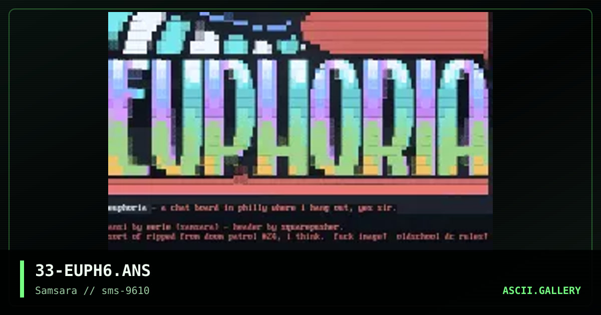 Euphoria, by eerie, 1996