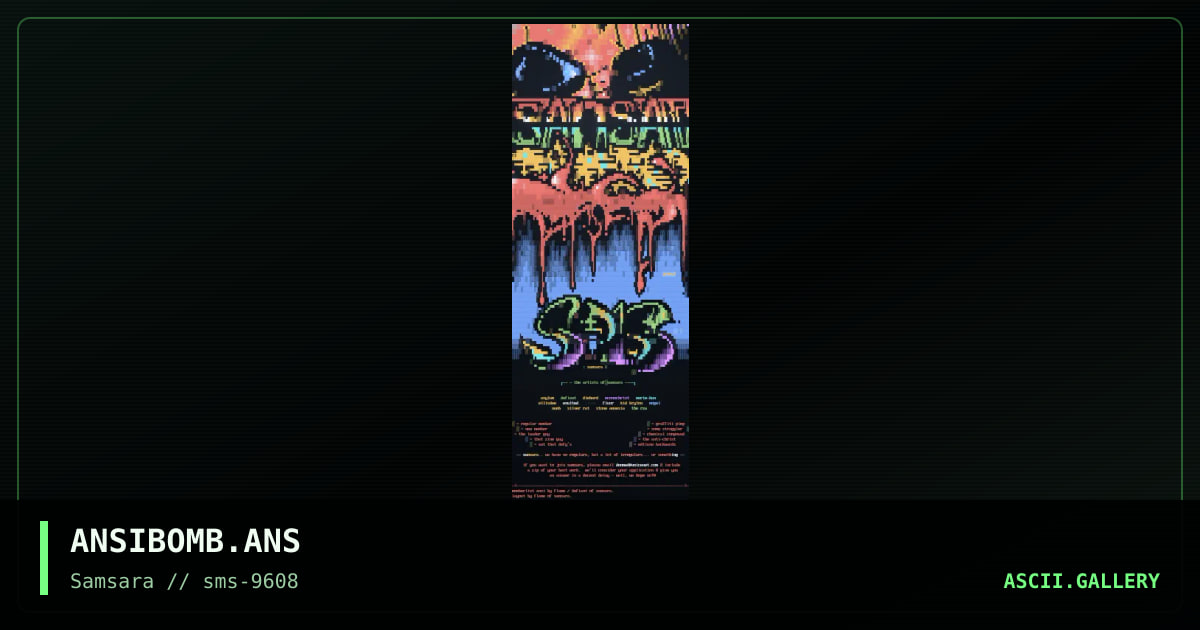 THE SAMSARA MEMBER LIST, by flame, defiant, 1996