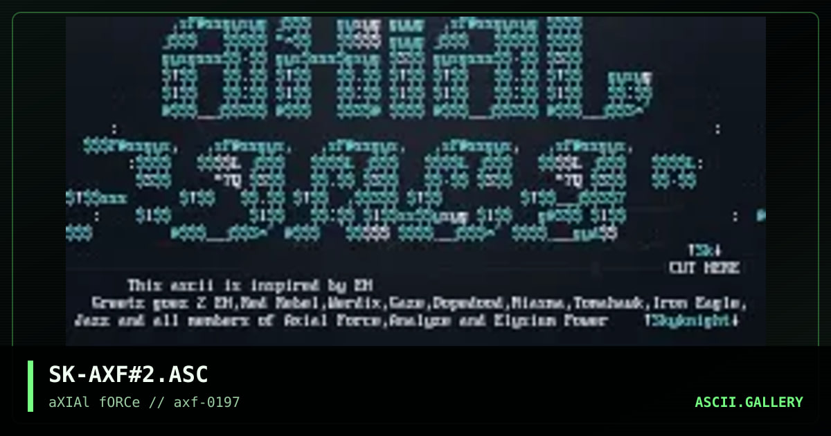 Axial Force - Logo, by skyknight, 1997