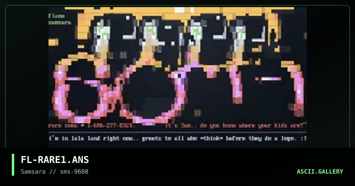 rare+SOMA (1-606-277-8324), by flame, 1996