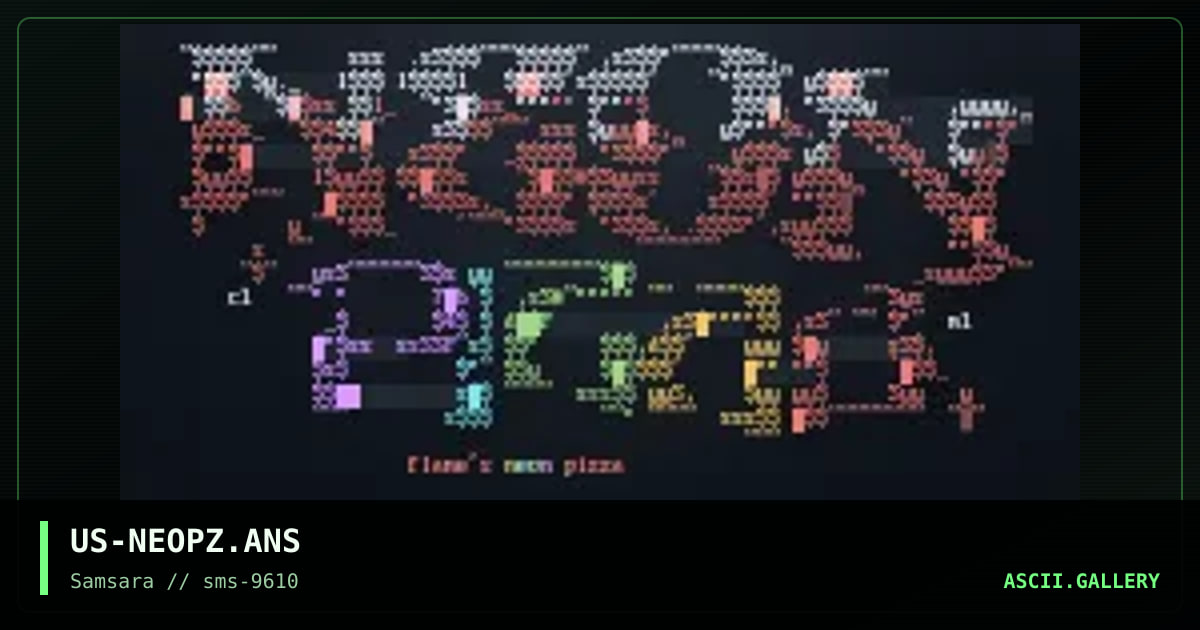Neon Pizza, by mice, corey, 1996