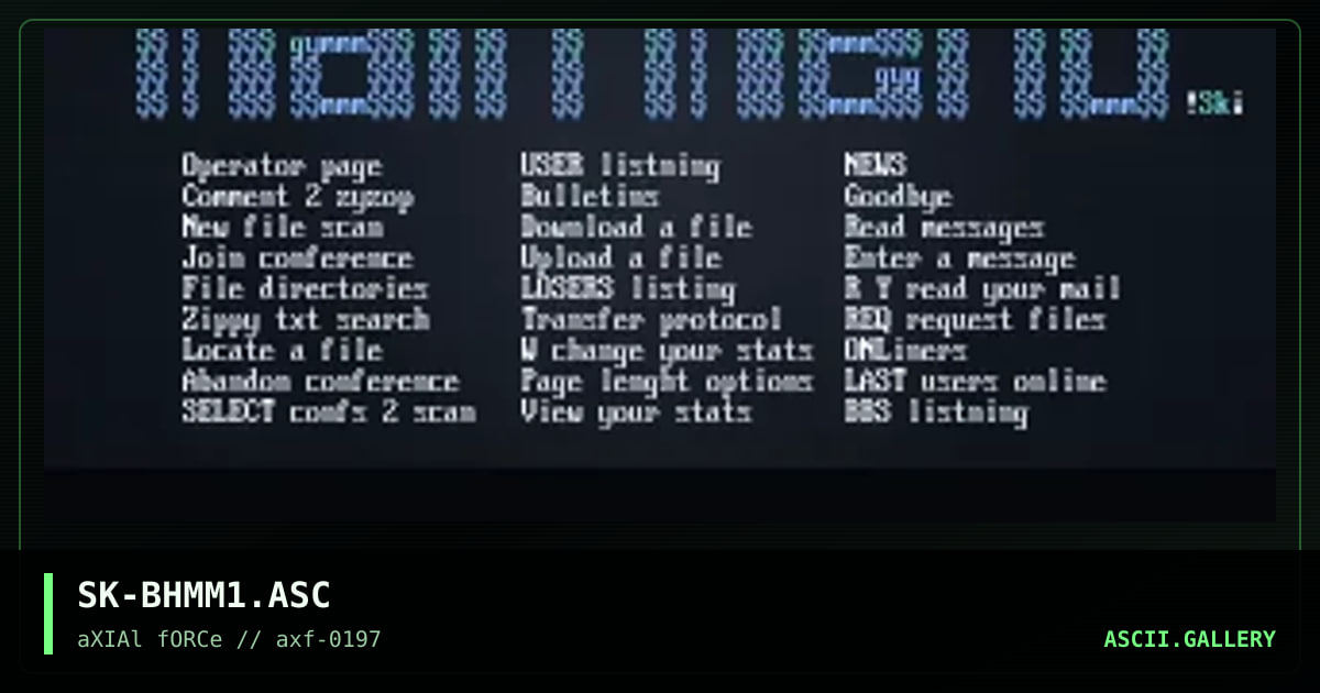W&LT - main menu, by skyknight, 1997