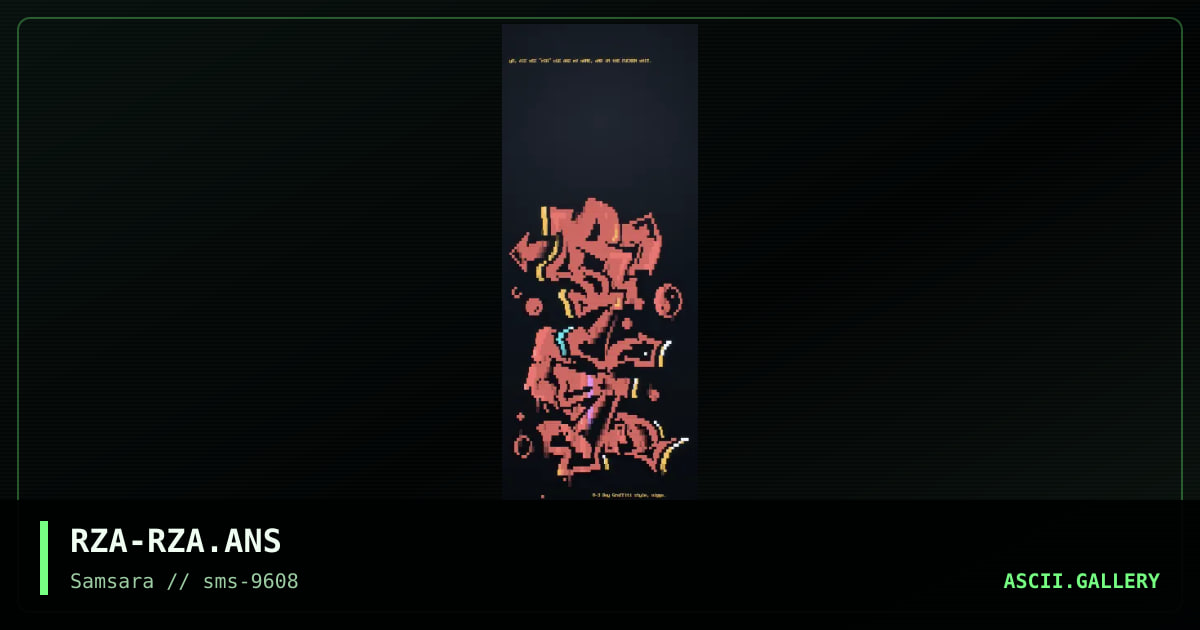 ULTRAWACK<R> RZA TAG, by the rza, 1996