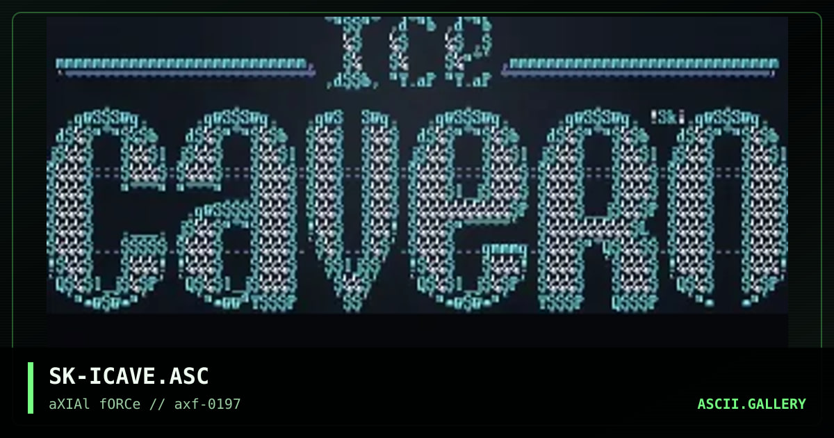 Ice Cavern - logo, by skyknight, 1997
