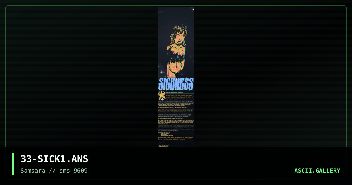 Starfield Comics - Sickness #1, by eerie, 1996
