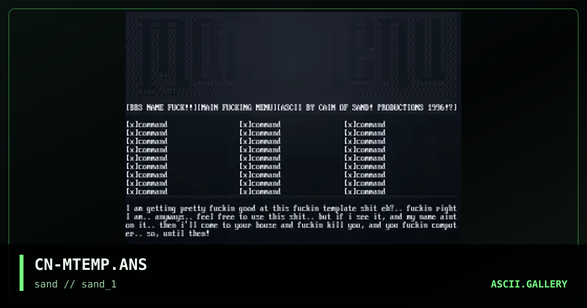 CN-MTEMP.ANS, by cain, 1996