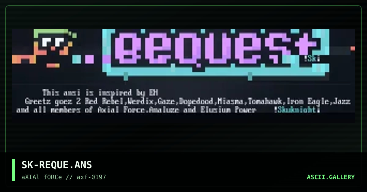 Request, by skyknight, 1997