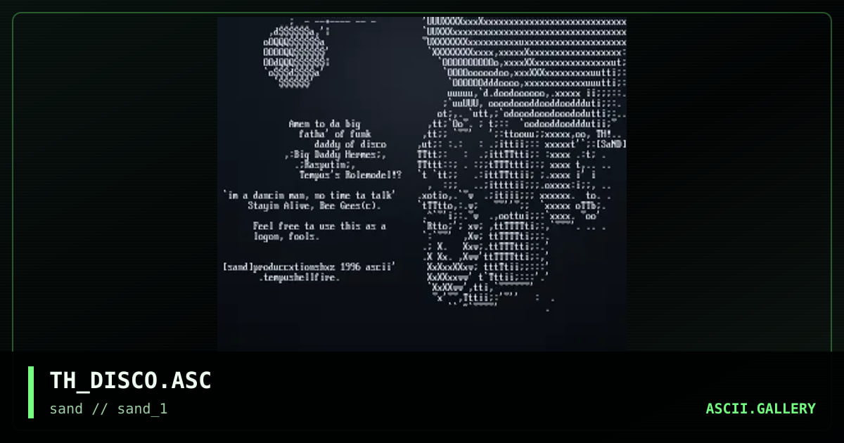 TH_DISCO.ASC, by tempus hellfire, 1996