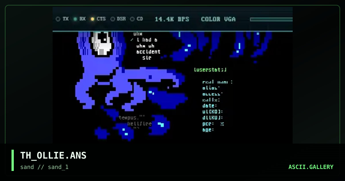 TH_OLLIE.ANS, by tempus hellfire, 1996