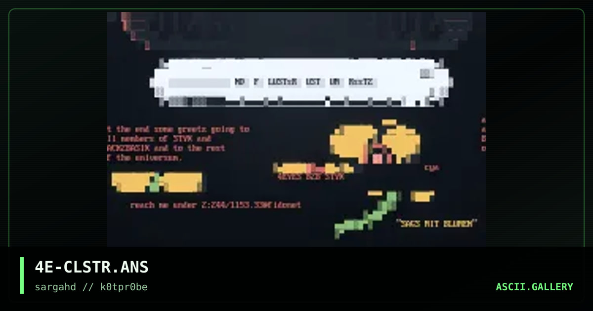 ansee cluster, by 4eyes, 1996