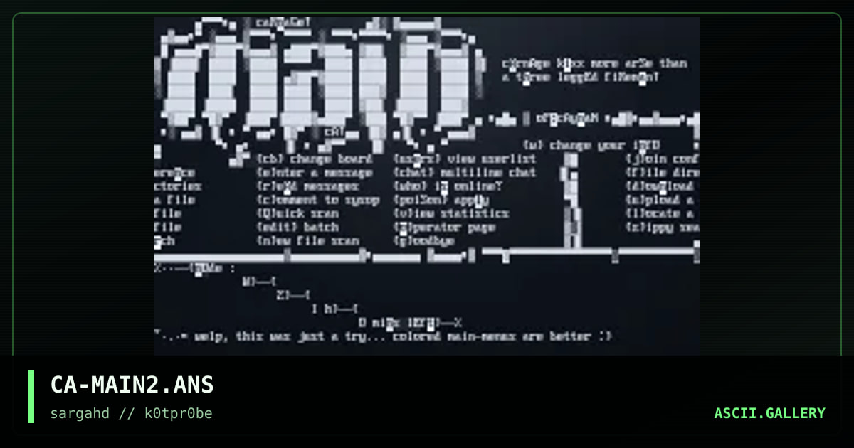 carnage main menu #2, by caynan, 1996