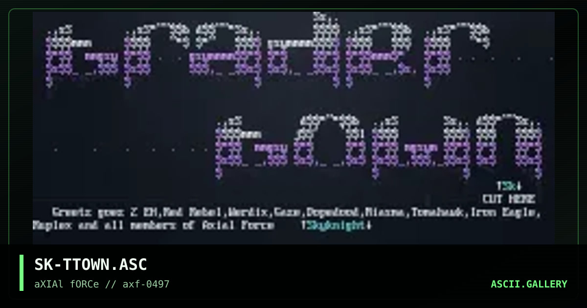 trader town logo, by skyknight, 1997