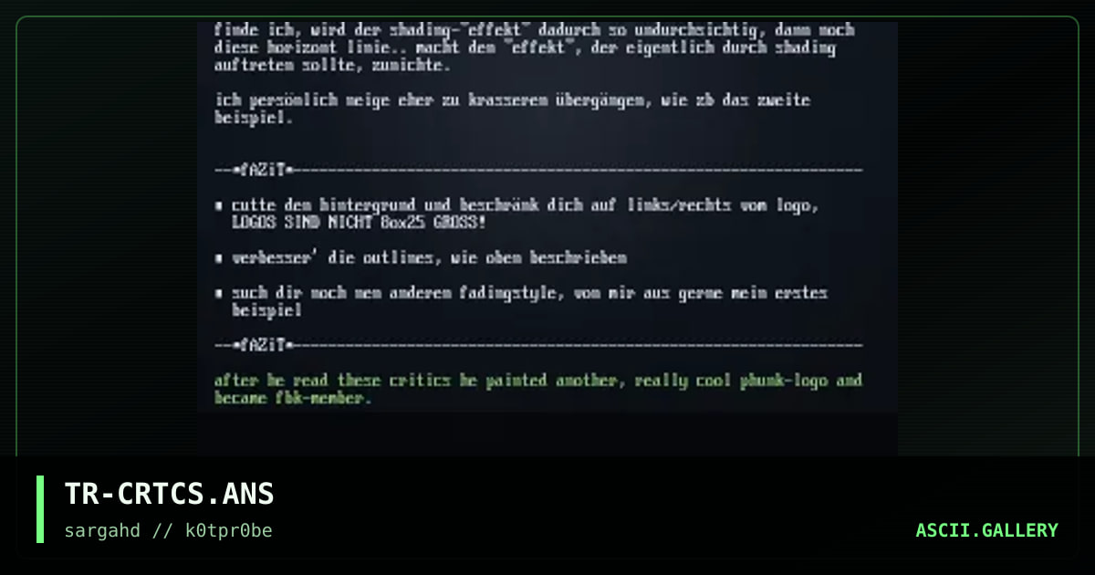 kind of tutorial? =), by trate, 1996