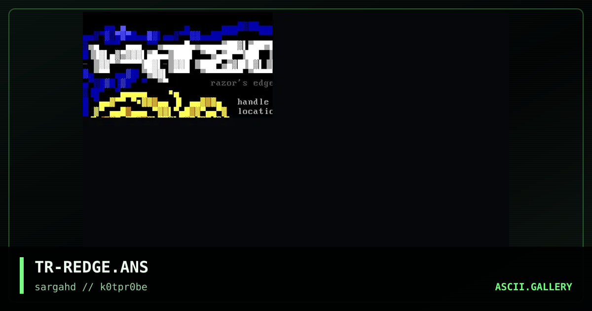 razor's edge login, by trate, 1996