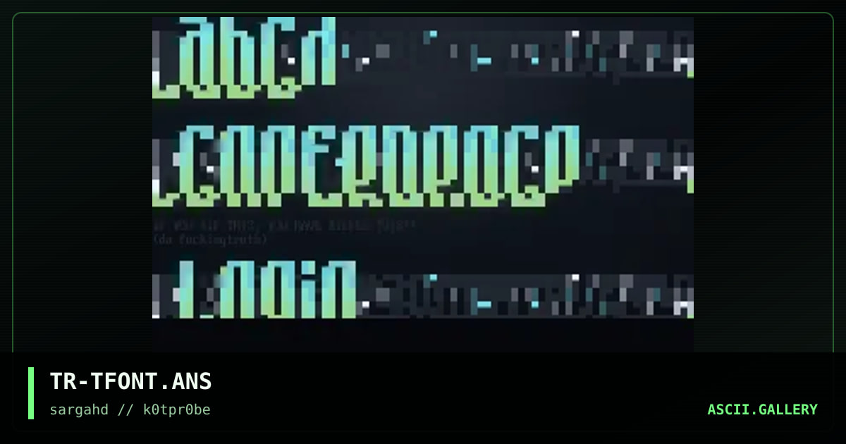 official toxic trip font, by trate, 1996