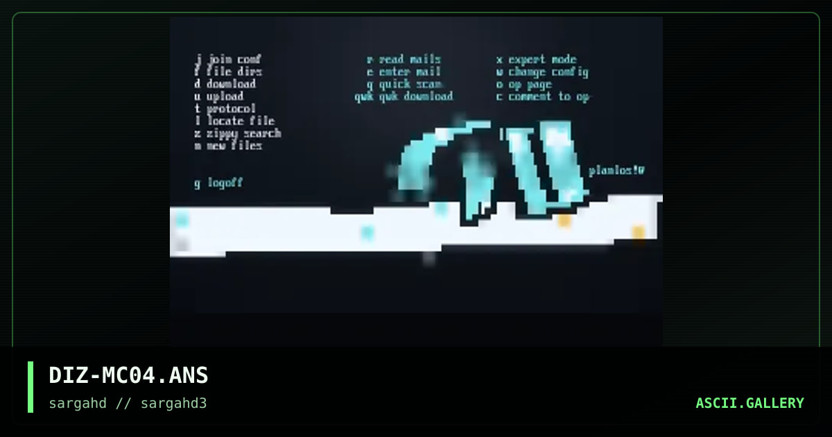 planlos main menu, by dizman, 1997