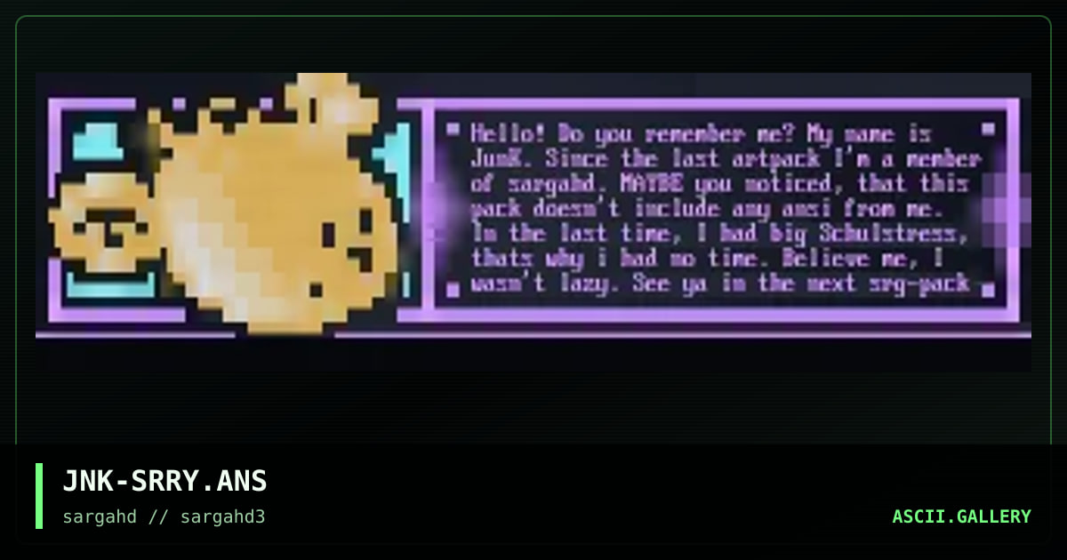 no junk ansi, by junk, 1997