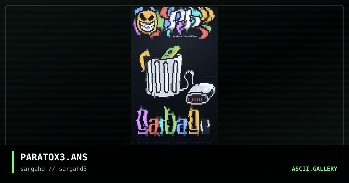 garbage, by paratoxic, 1997