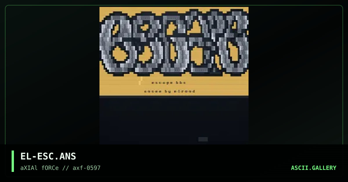Escape BBS logo, by elrond, 1997