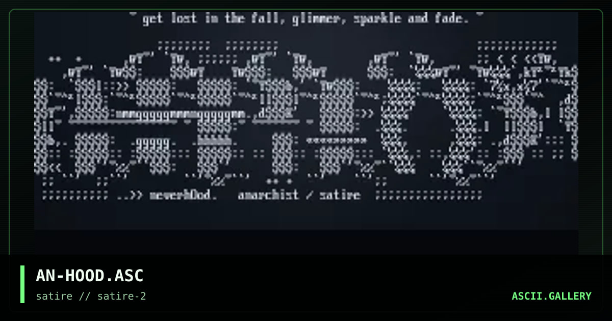 nEVERhOOD, by anarchist, 1998