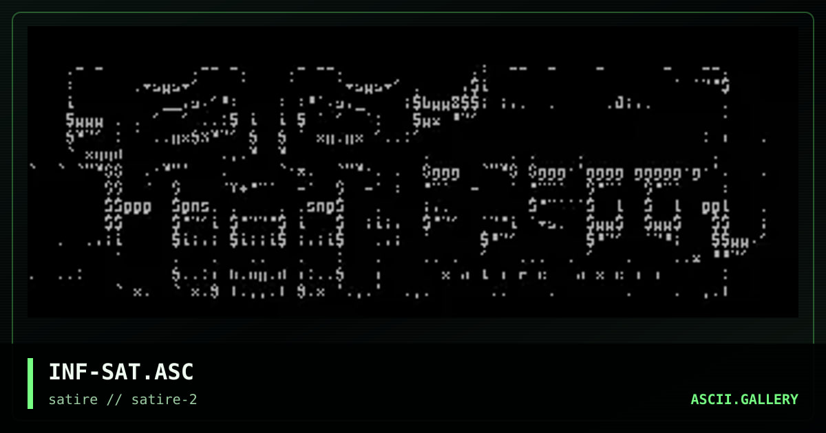 satire ascii promo, by infect, 1998