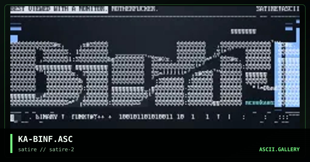 KA-BINF.ASC, by frankrizzo, 1998