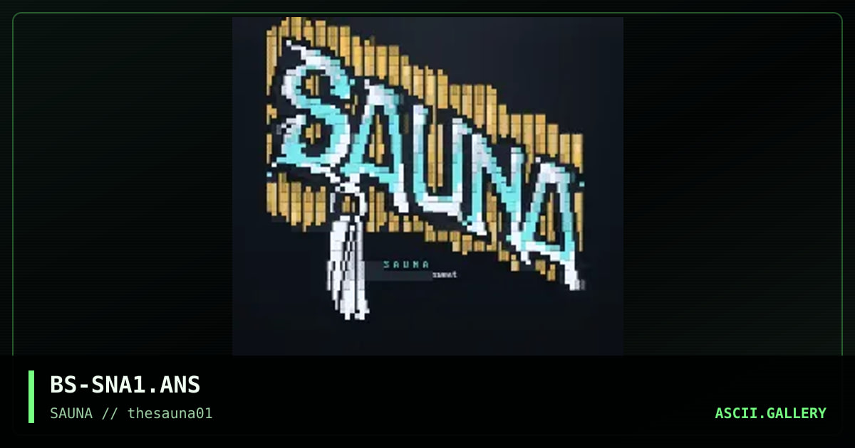 SAUNA - makes you sweat, by burps, 2019
