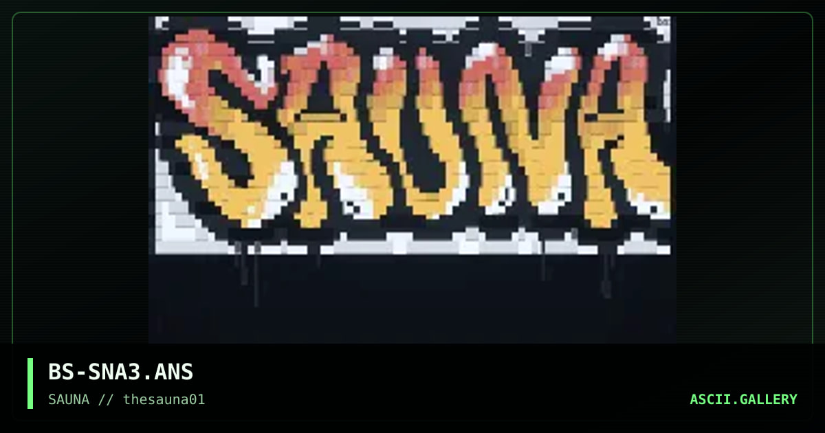 Sauna - graffiti, by burps, 2019