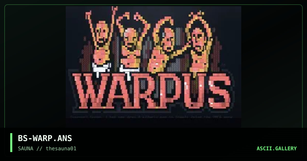 YMCA Warpus, by burps, 2019
